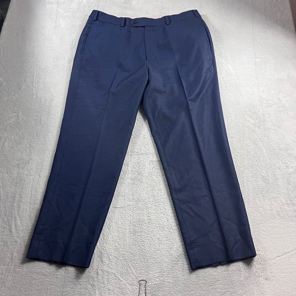 Brooks Brothers Regent Fit Navy Blue Textured Dress Pants W38 L34 Mens